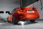 This is Milltek Sport's own BMW M4 Coupe fitted with their stainless steel cat-back performance exhaust system - showing the Polished tailpipe option. 1406